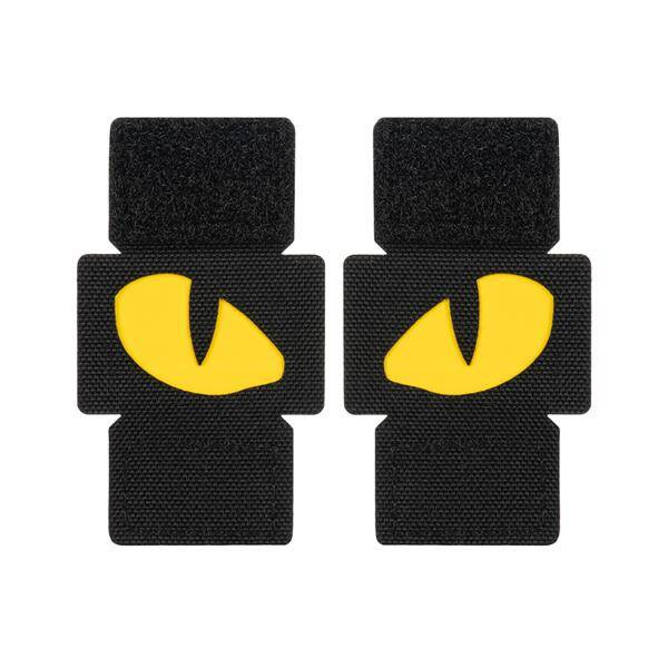 PATCH TIGER EYES LASER CUT (pereche) - NEGRU/GALBEN - M-TAC