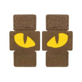 PATCH TIGER EYES LASER CUT (pereche) - COYOTE/GALBEN - M-TAC