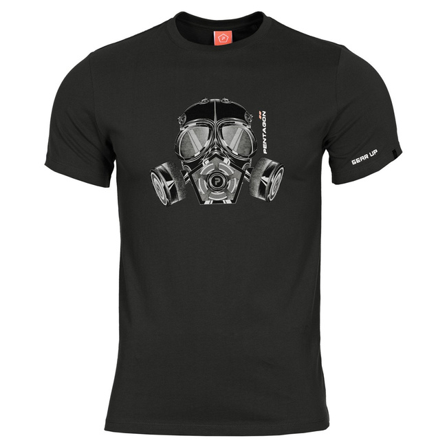 T-SHIRT - AGERON "GAS MASK" - Pentagon® - BLACK