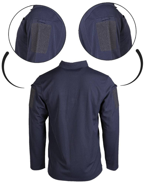 BLUZA TACTICA POLO CU MANECI LUNGI - USCARE RAPIDA - Mil-Tec® - BLEUMARIN