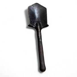 FIXED TRENCH SHOVEL - GERMAN MODEL WWI-WWII - MODEL 1 - ROMANIAN ARMY MILITARY SURPLUS - IN GOOD CONDITION