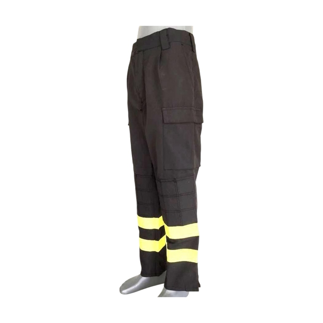 Pantaloni de pompier cu benzi reflectorizante - 100% Bumbac - Surplus militar de la armata Germaniei  - Uzati