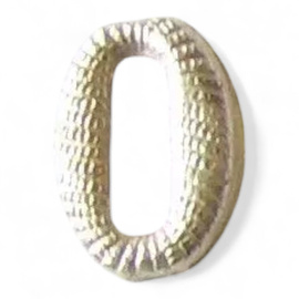 Numar metalic - 0 - Argintiu - Surplus Militar Armata Ungariei - Ca nou