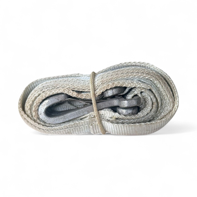 PARACHUTE CORD, WEBBING - MILITARY SURPLUS ROMANIAN ARMY - WHITE - IN GOOD CONDITION