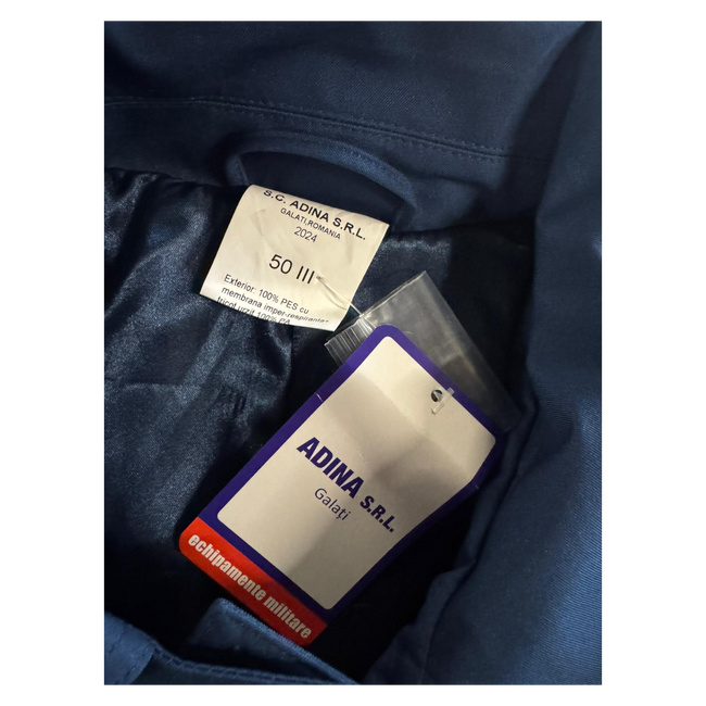 TRENCH, MANTA DE PLOAIE CADRE FEMEI - ARMATA ROMANA - ALBASTRU PETROL