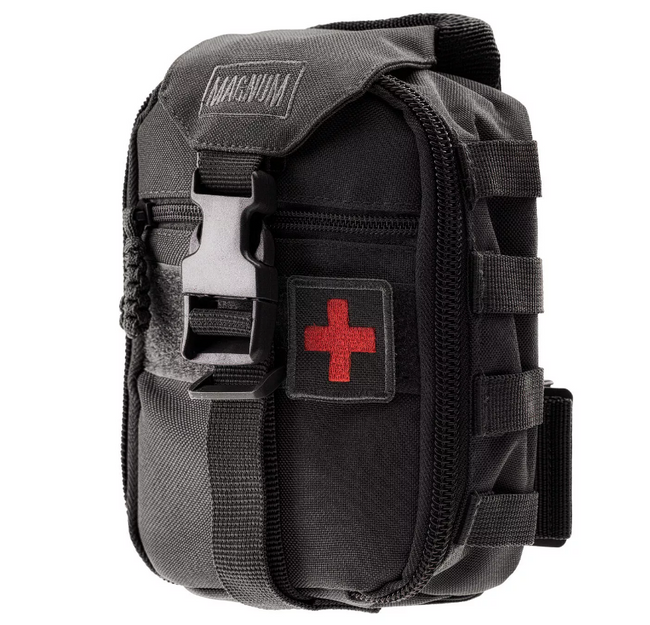 POUCH CU SISTEM MOLLE PENTRU TRUSA DE PRIM AJUTOR - 18x14x7 CM - Magnum - NEGRU