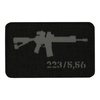 PATCH AR-15 223/5.56 LASER CUT - NEGRU/GRI - M-TAC