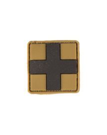 EMBLEMA, PATCH 3D CU VELCRO - PRIM AJUTOR - Mil-Tec® - COYOTE - SMALL