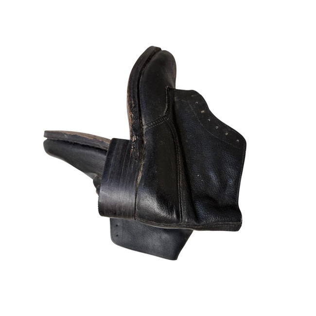 Leather Lace-Up Boots - Clujana - Romanian Army Military Surplus - Black - Good Condition