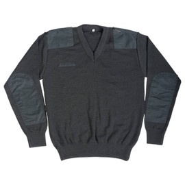 PULOVER VERDE CU GULER IN V - SURPLUS MILITAR DE LA ARMATA OLANDEZA - UZAT