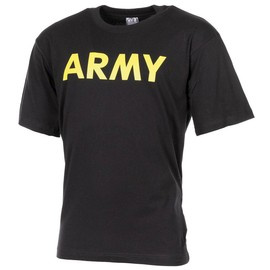 Tricou MFH cu inscriptie army, culoarea neagra 160g / m2