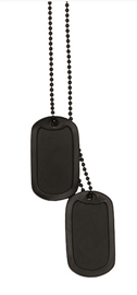 Placute de identificare US Dog Tag Negre