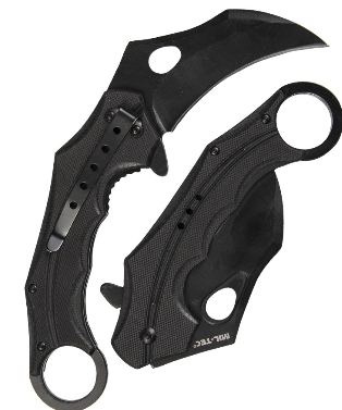 ONE-HAND KNIFE - G10 - KARAMBIT - Mil-Tec - BLACK
