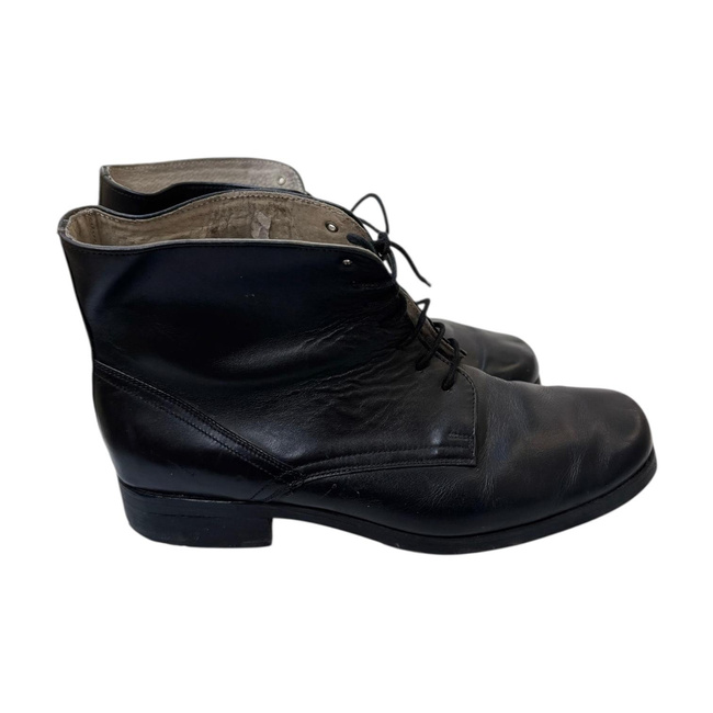 Ghete din piele cu siret - Surplus Militar Armata Romana - Negre - In stare buna