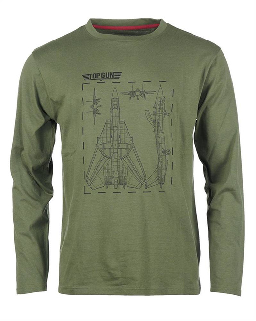 BLUZA CU MANECA LUNGA - TOP GUN - MIL-TEC - OD