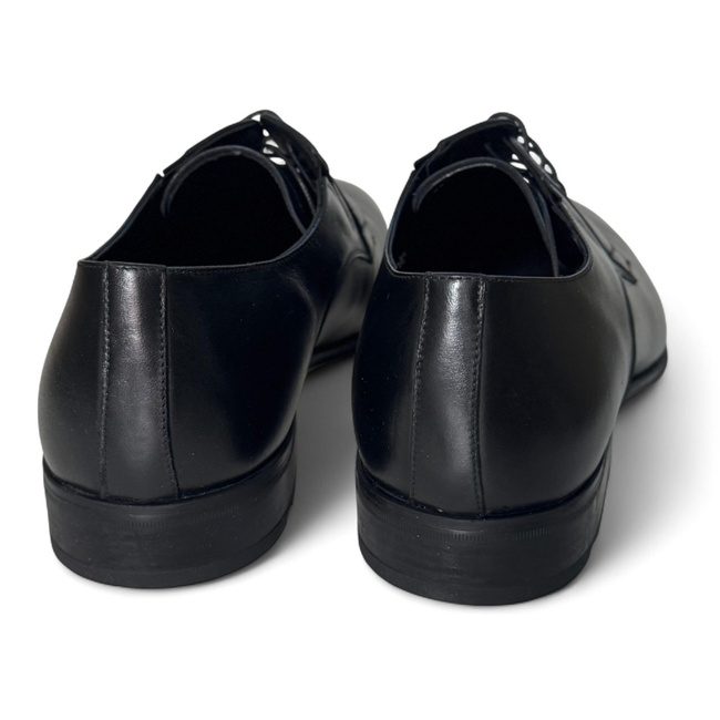 Pantofi clasici din piele pentru Politia Locala, ANP, Jandarmerie, IGSU - MARISDAL Shoes - Negru Vitello