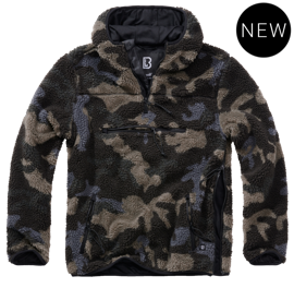 PULOVER CU GLUGA TEDDYFLEECE - DARK CAMO - BRANDIT