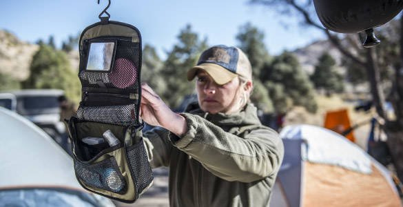 TRAVEL TOILETRY BAG - ORANGE/BLACK - HELIKON