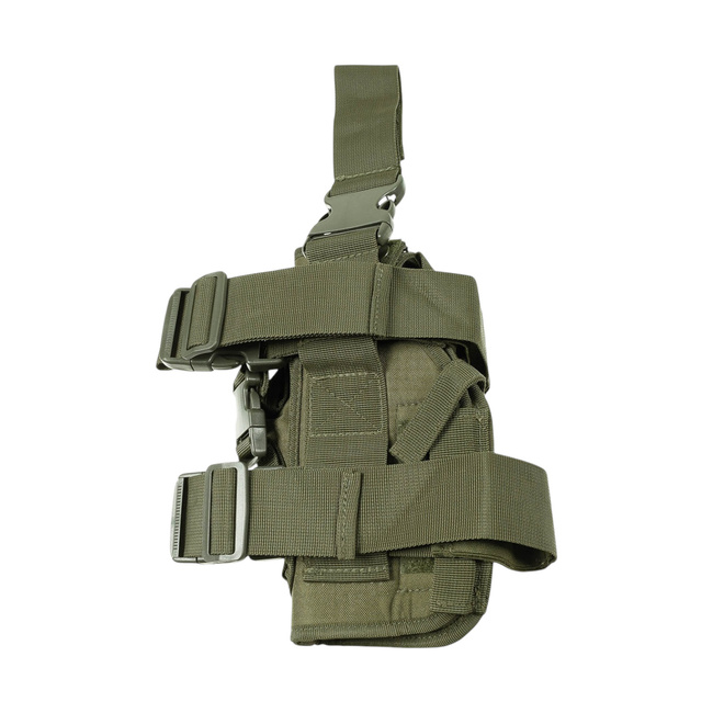 Holster tactic de picior dreapta - ajustabil cu sistem Molle - Verde OD