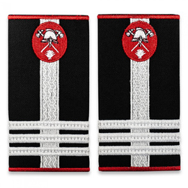 Grade colonel Pompieri ISU, IGSU, tesute pe suport textil din tercot lipit, cu semn de arma brodat