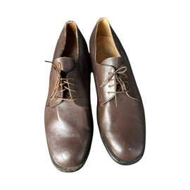 Pantofi din piele perioada RSR - Surplus militar de la armata Romana - Maro - In stare buna