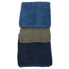 NL towel, terry cloth, used, od green and blue