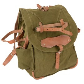Military Olive Romanian Retro Rucksack - RSR Romanian army - in good condition