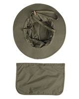 BRITISH BOONIE HAT WITH NECK FLAP - RIPSTOP - Mil-Tec - OD