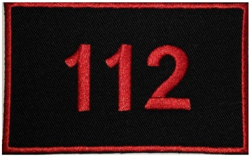 Emblem 112 (custom message) - 9 x 5.5 cm