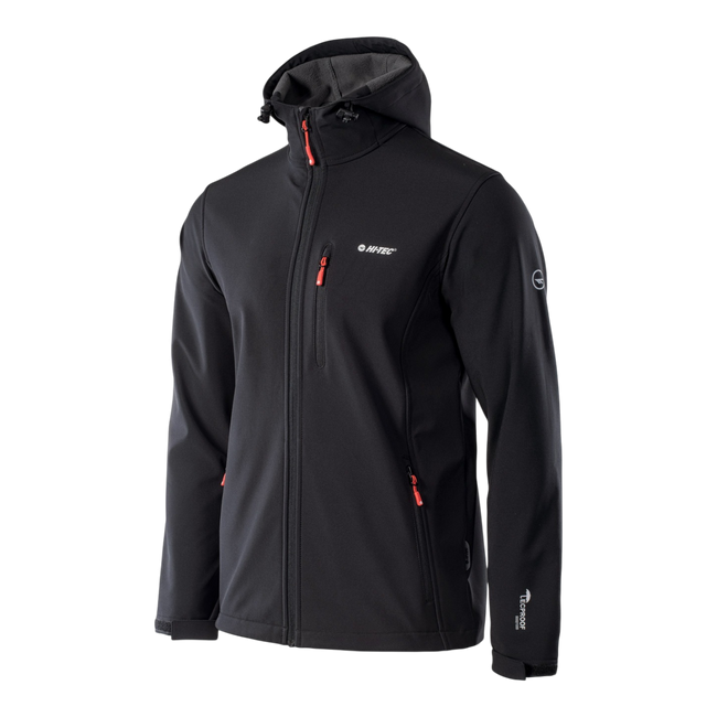 JACHETA SOFTSHELL CAEN PENTRU BARBATI - NEGRU/PORTOCALIU - MAGNUM