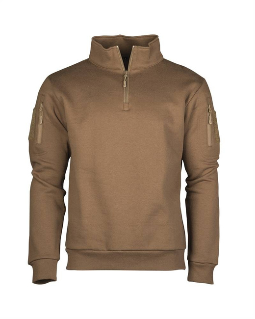 PULOVER TACTIC CU GULER CU FERMOAR - Mil-Tec - COYOTE INCHIS