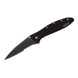 CUTIT CU DESCHIDERE ASISTATA LEEK BLACK SERRATED - KERSHAW