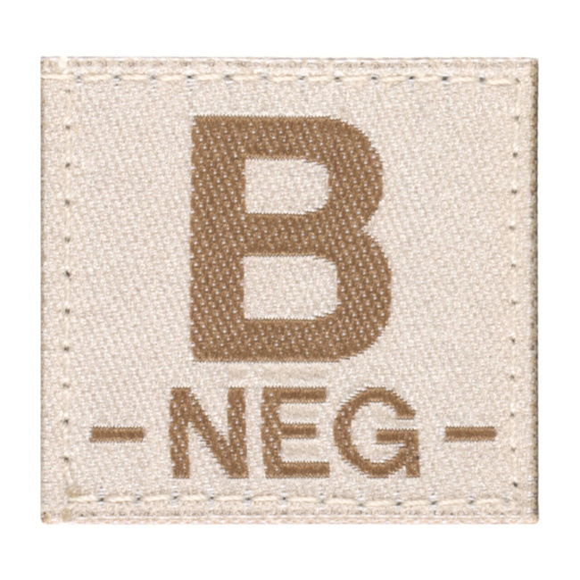 PATCH GRUPA SANGUINA - B NEG - DESERT - CLAWGEAR
