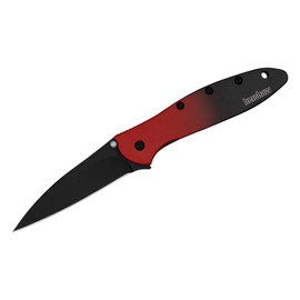 CUTIT CU DESCHIDERE ASISTATA LEEK ALUMINUM GRADIENT CU LAMA NEAGRA - ROSU/NEGRU - KERSHAW