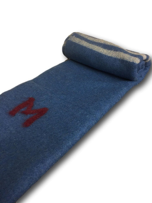 PATURA DE LANA VINTAGE - 140x210 CM - SURPLUS MILITAR ARMATA ROMANA - DEGRADATA