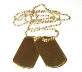 TABLITE US GOLD DOG TAG SET CHAINS IMPORT