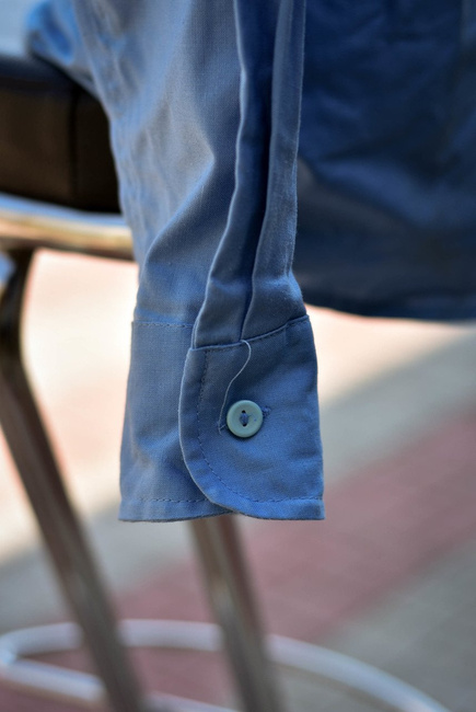 Long Sleeve Slip Shirt - Romanian military surplus - Blue - In good condition