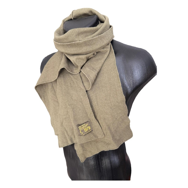 Fular Vintage Half Tubular - Anii 1970 - Surplus Militar Armata Olandeza - Verde Olive - In Stare Buna