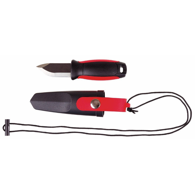 Outdoor Knife, "Mini", fire starter, plastic sheath