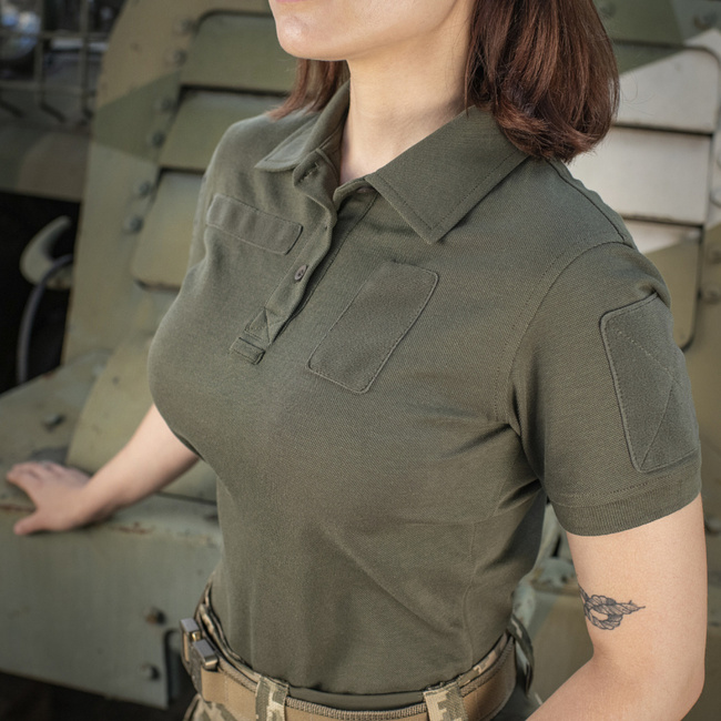 WOMEN'S TACTICAL POLO T-SHIRT - POLO-SHIRT 65/35 LADY - ARMY OLIVE - M-TAC