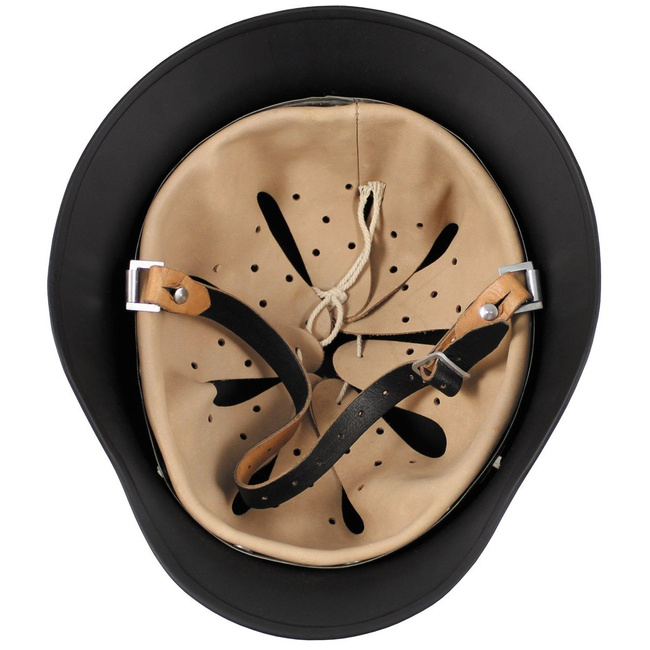 Casca neagra de otel, WW II, interior piele