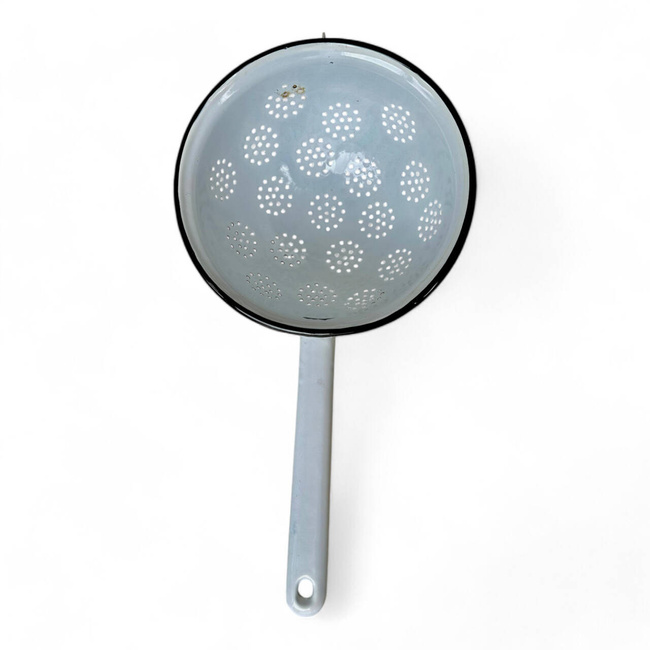 SINGLE HANDLE STRAINER - ROMANIAN ARMY MILITARY SURPLUS - IN GOOD CONDITION