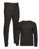 FLEECE UNDERWEAR SET WITH ROUND NECK - Mil-Tec - BLACK