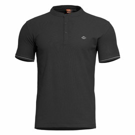 T-SHIRT - "LEVANTES HENLEY STRIPES" - PENTAGON® - BLACK