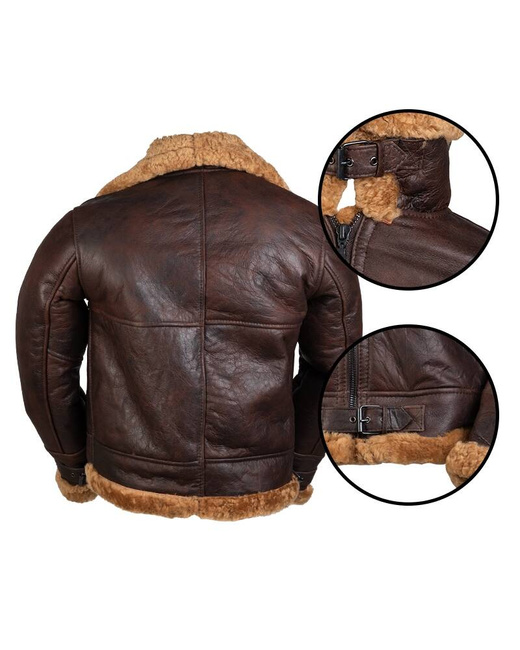 GEACA AMERICANA DIN PIELE DE MIEL, AVIATOR BOMBER B46 - MIL-TEC
