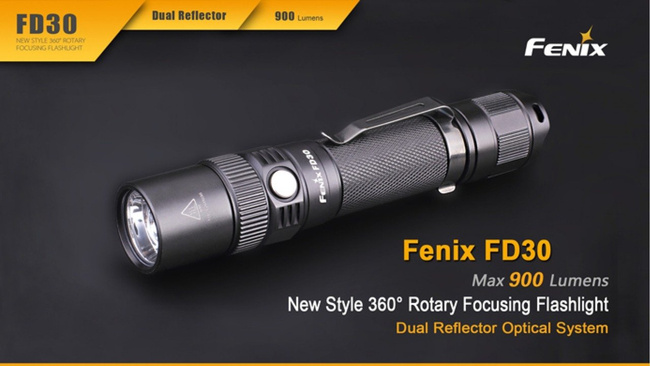 Flashlight Fenix FD30, water resistant