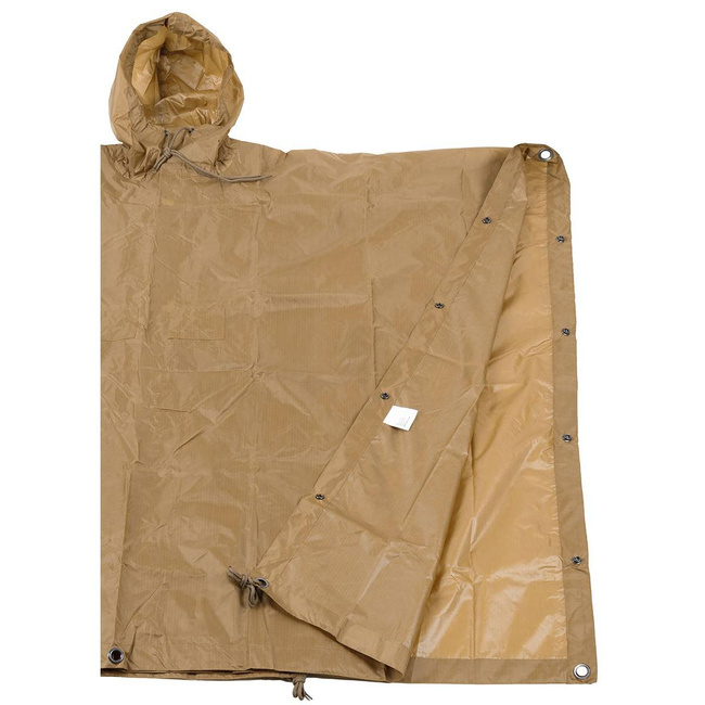 RIP-STOP PONCHO, RAINCOAT - 144 x 223 CM - MFH® - COYOTE