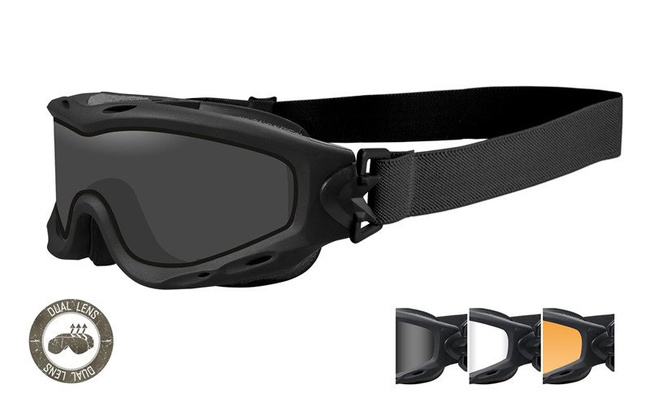 Glasses - Wileyx - SPEAR Dual Smoke/Clear/Rust Matte Black Frame
