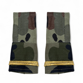 Pereche Grade Ofiteri - Fortele Terestre - Sublocotenent Fara Semn de Arma - Camuflaj Mozaic Tip Frunza/Camuflaj Mozaic Dalmatian - Surplus Militar Armata Romana - In Stare Buna