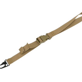 Sling tactic simplu cu carabina - 1 punct - Coyote - 8FIELDS